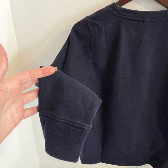 J Crew Embroidered Navy Sweatshirt | S - Picture 6 of 7